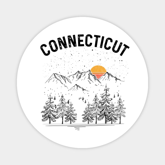 Connecticut State Vintage Retro Magnet by DanYoungOfficial